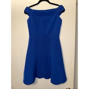 Camilyn Beth Women’s Sz 2 Off The Shoulder Sleeveless Mini Dress Royal Blue GUC
